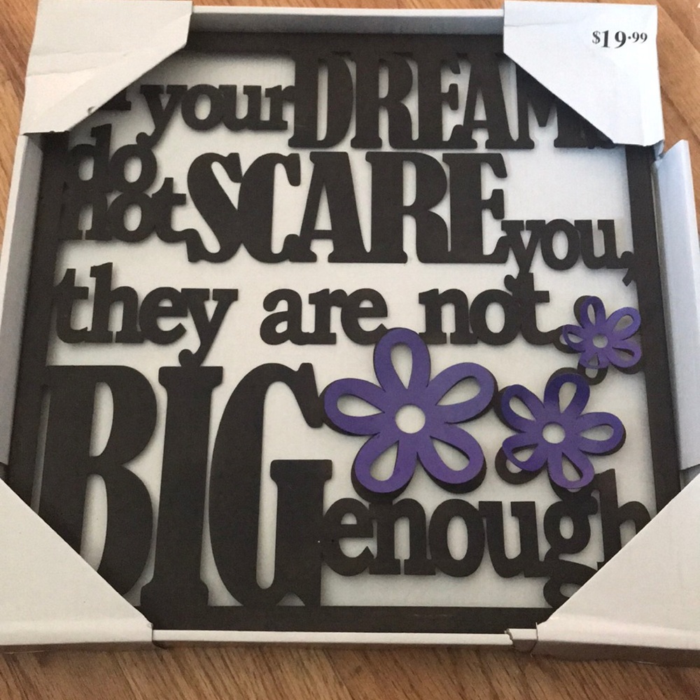 NWT wall decoration black and purple